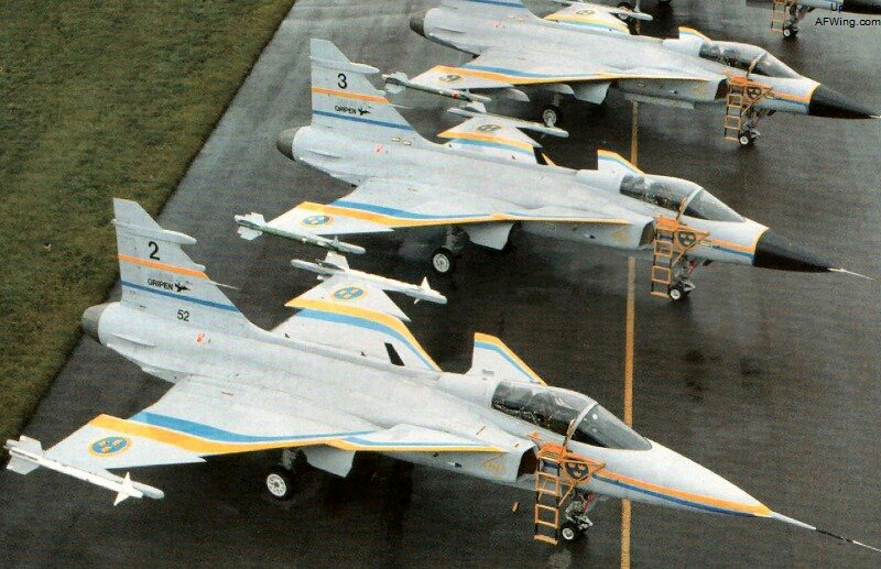 JAS-39原型机队列