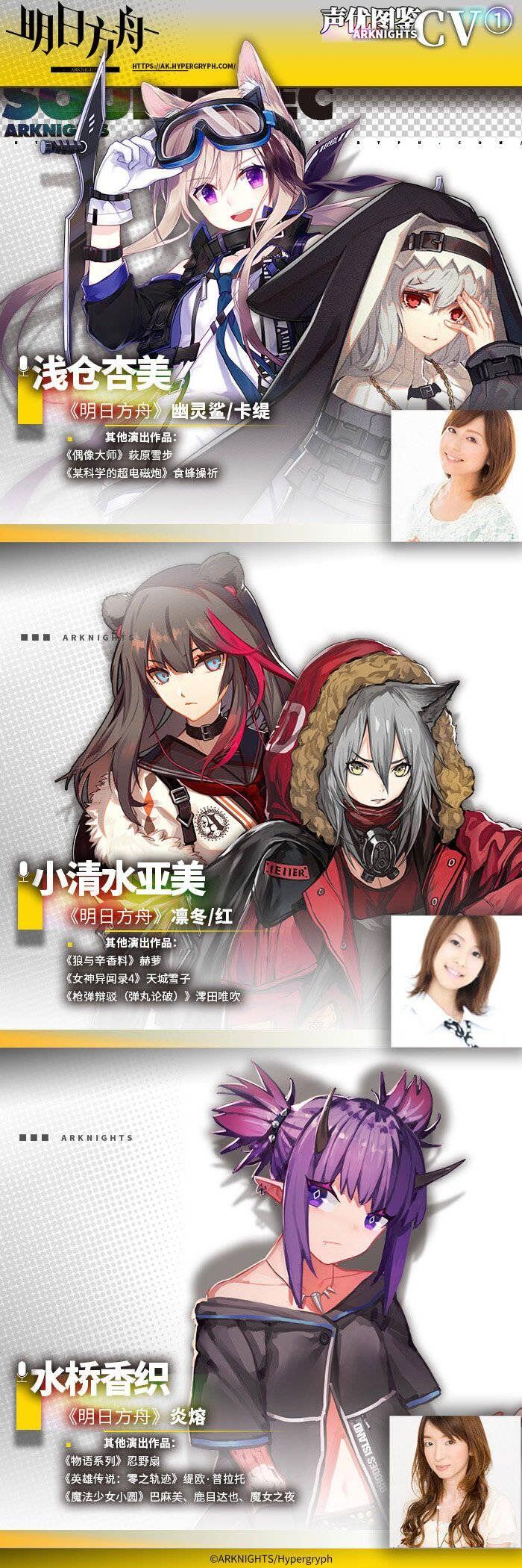 Bigfun 明日方舟声优资料全介绍图鉴 Bigfun 明日方舟声优资料全介绍图鉴
