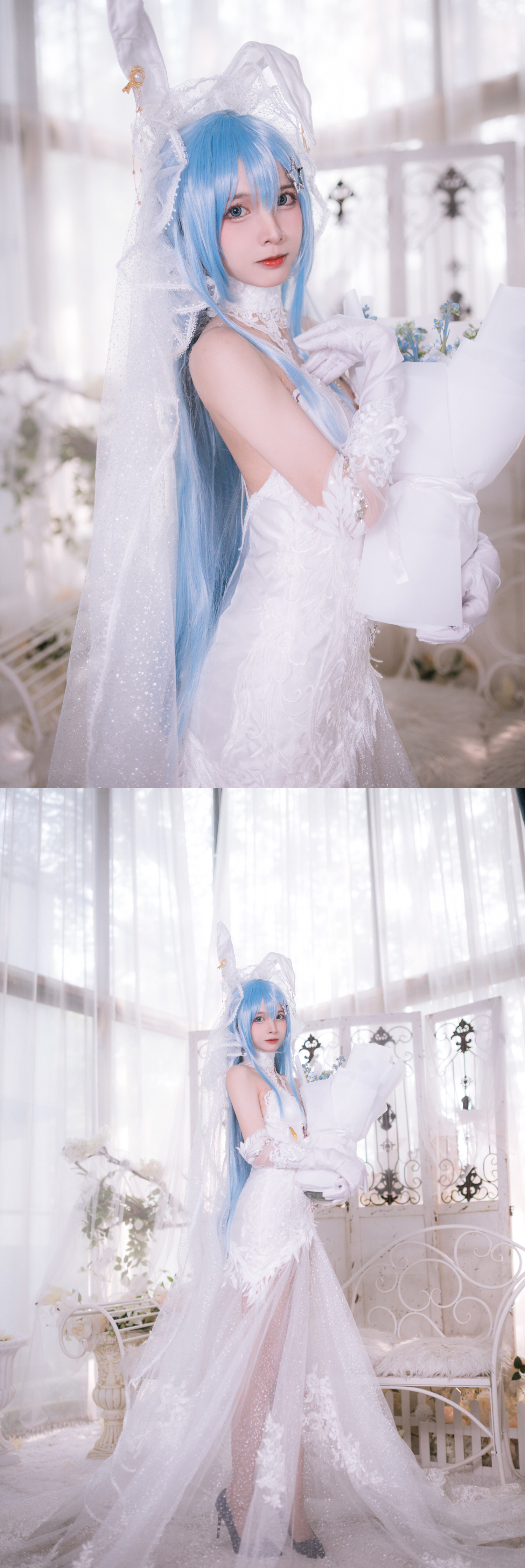 挽希碧蓝航线花园白雪之仪cosplay1