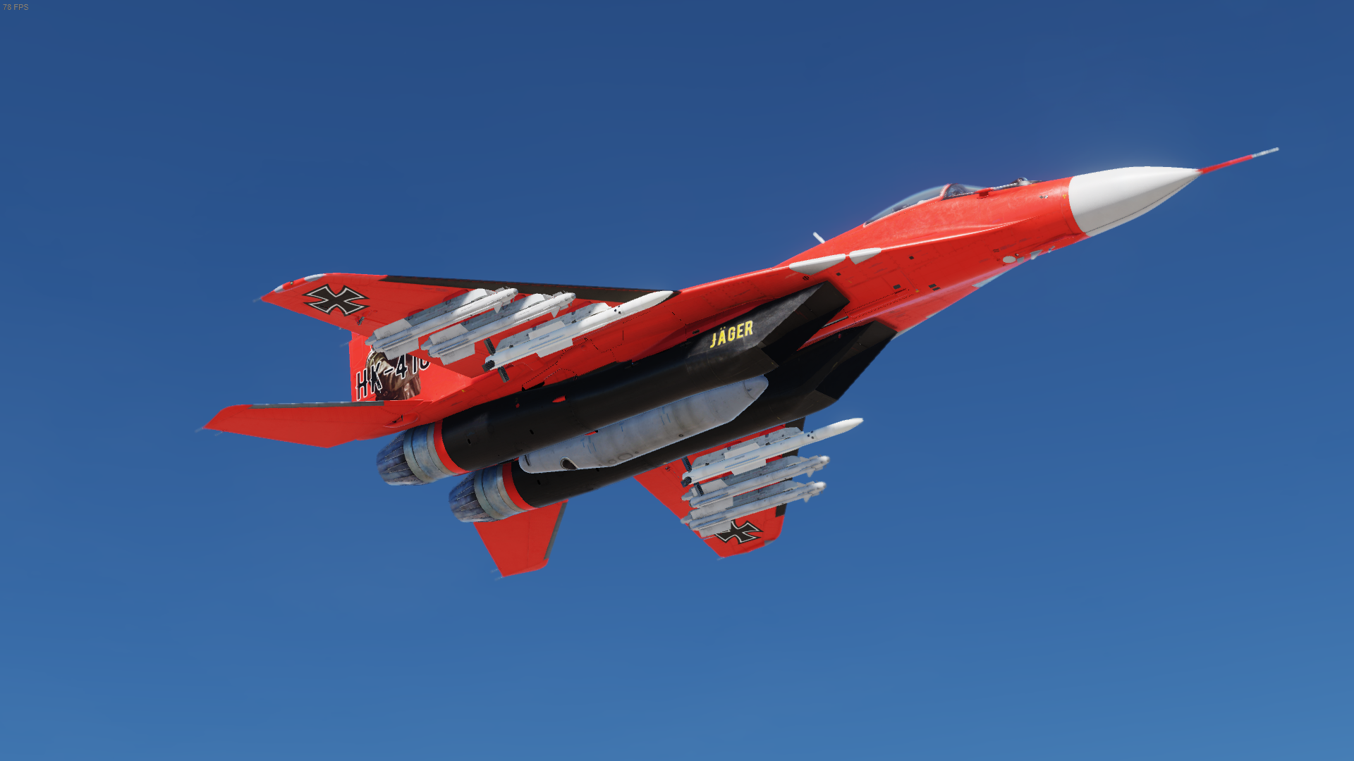 dcs米格29s红男爵hk416涂装