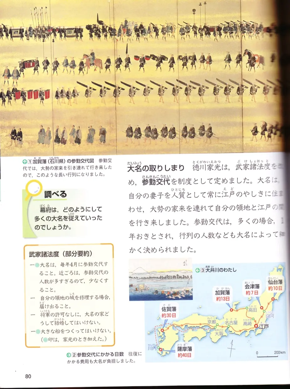 日本小学六年历史课本 江户幕府与政治安定 哔哩哔哩