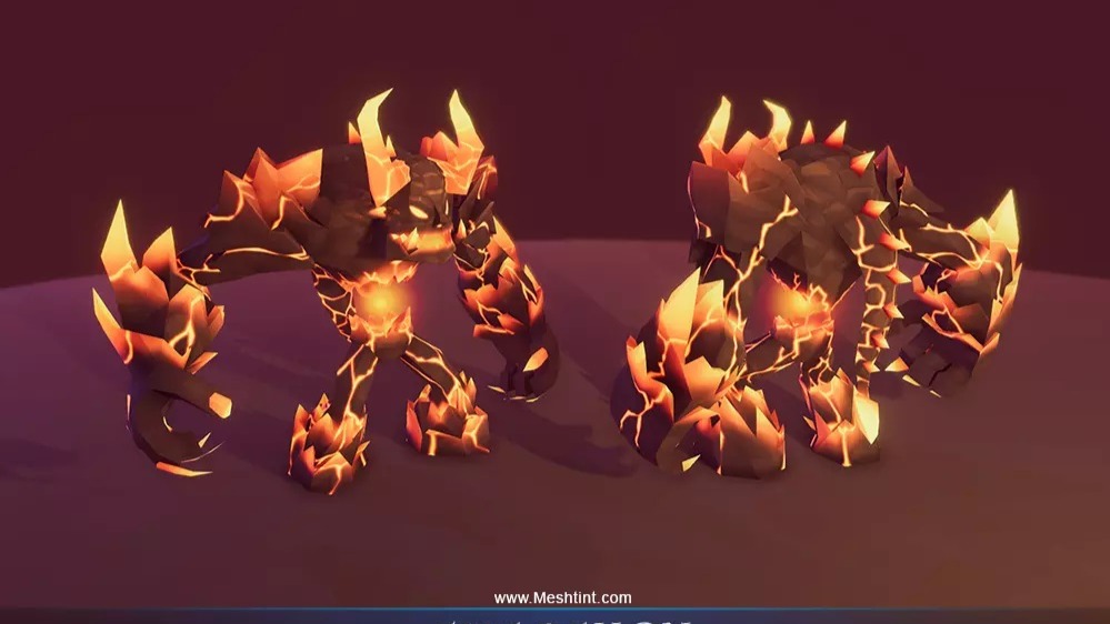 【Unity 火系生物包】Fire Creatures Pack 轻松创建火焰生物 - 哔哩哔哩