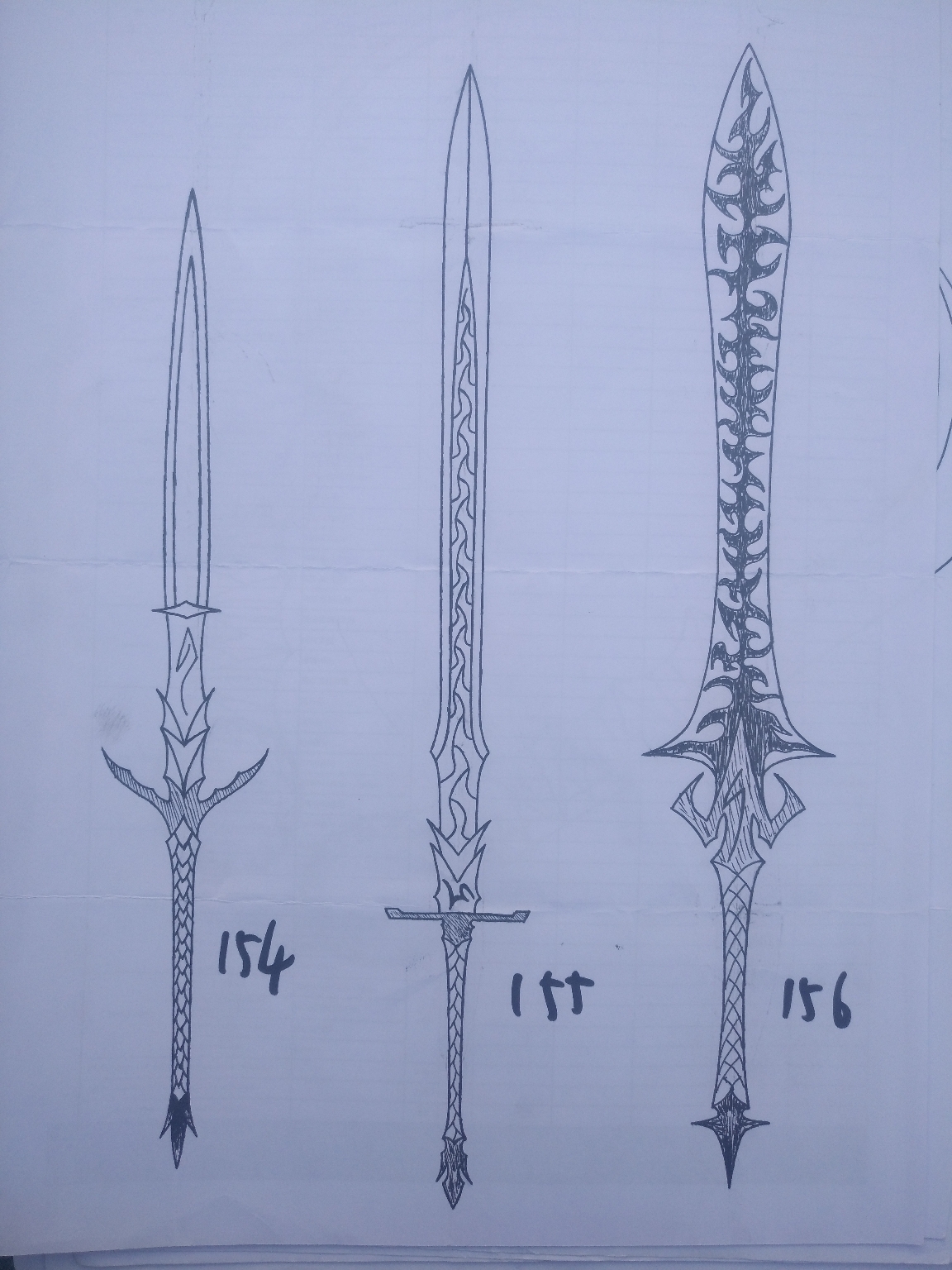 有点儿游戏化的西方剑,156的剑身花纹花了点时间