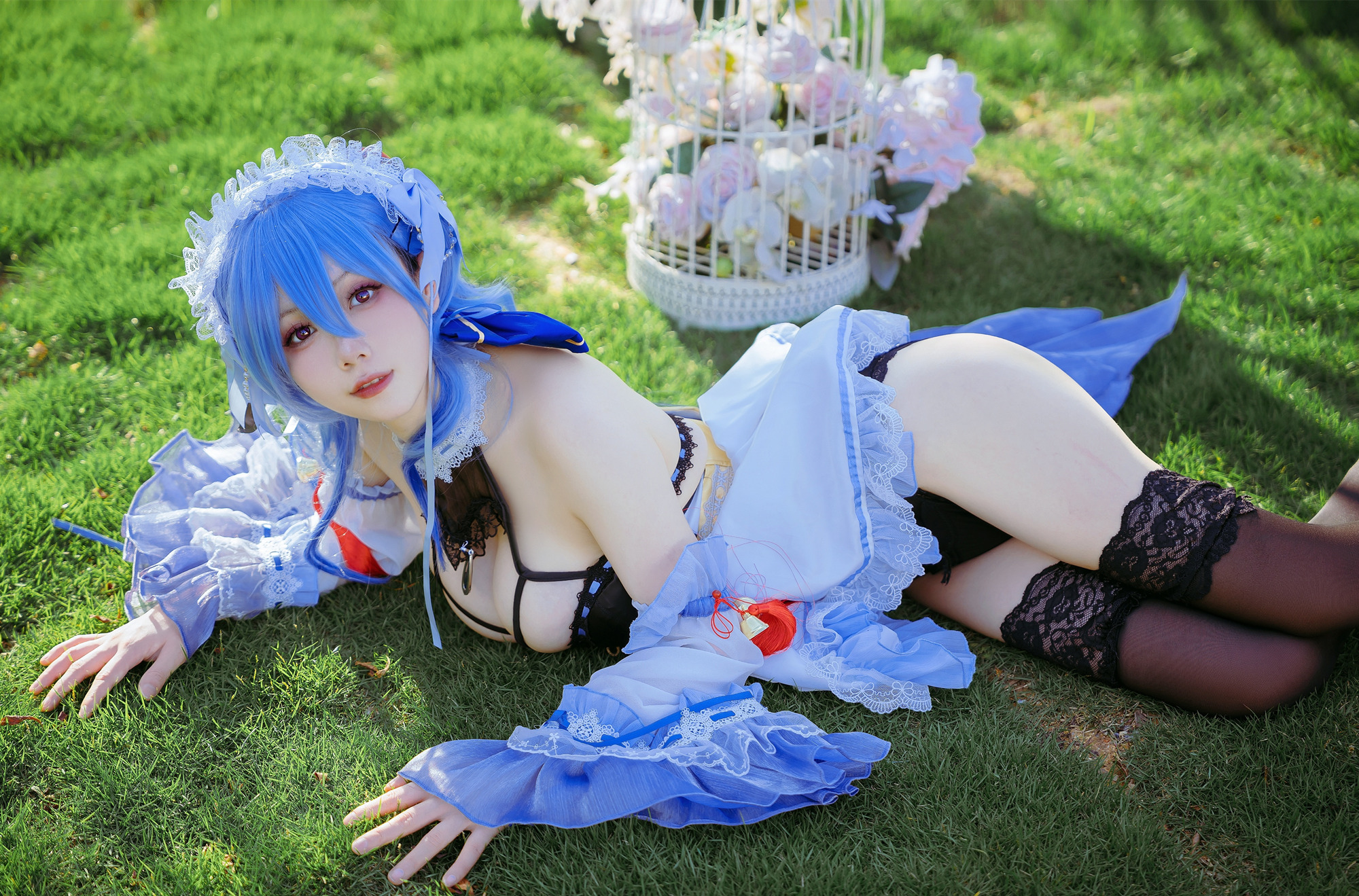 修修猫Ww原神甘雨同人女仆Cosplay8