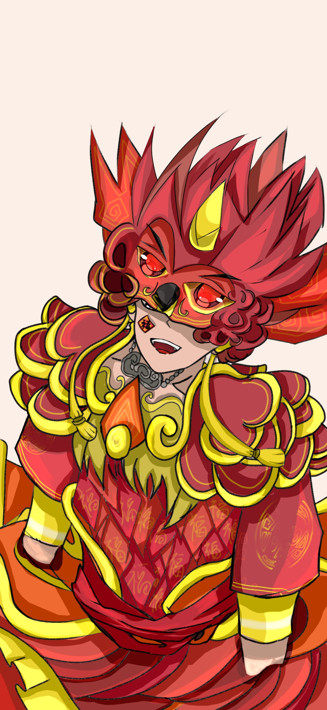 是本人画的舞狮阿年(凑数)(//Д//)