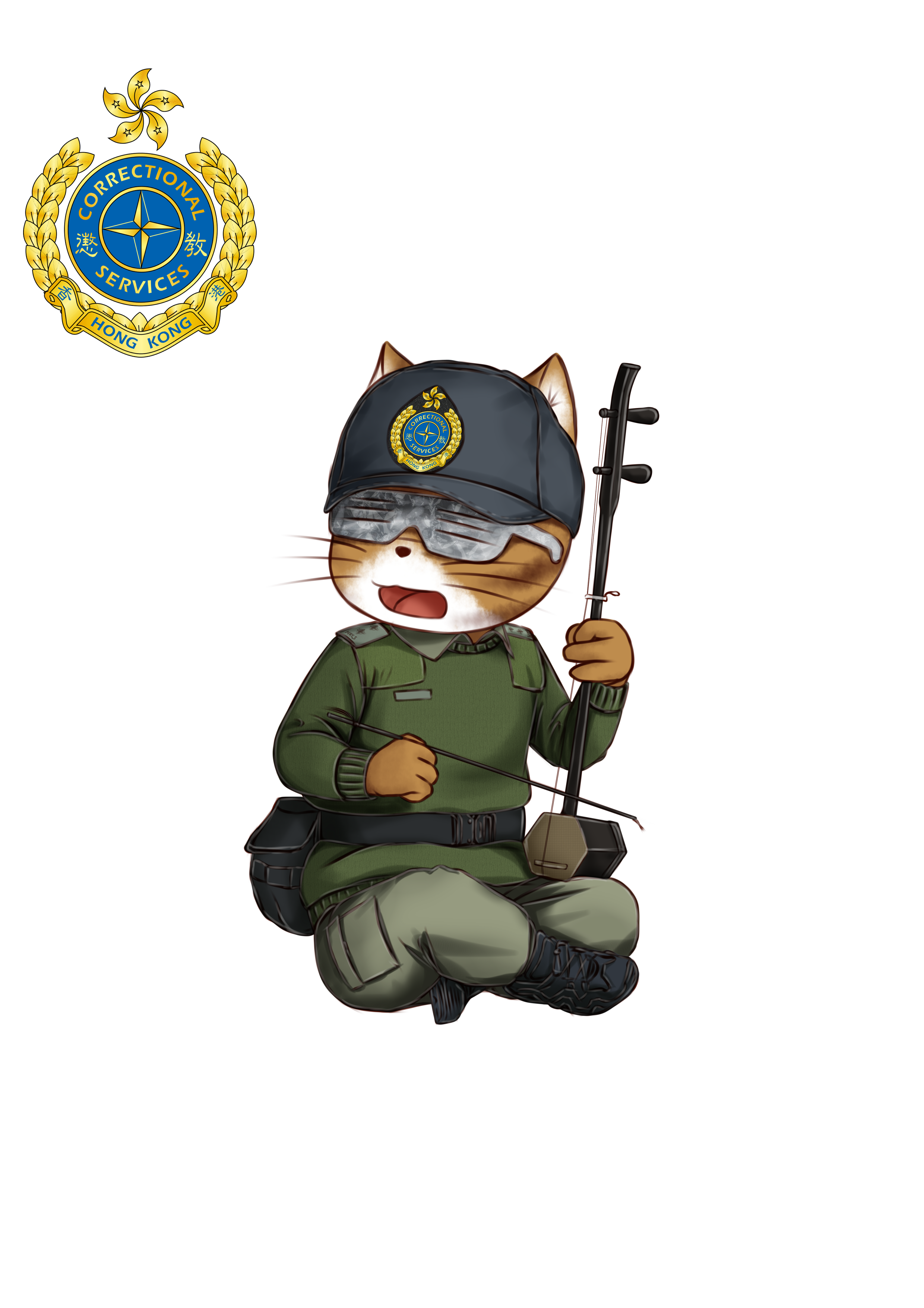 港警喵喵系列钥匙扣