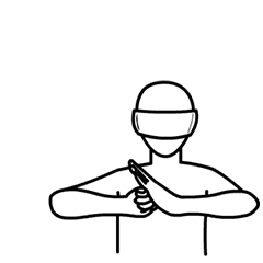 微信原创黑白线条动画表情—倒霉的vr策划人员