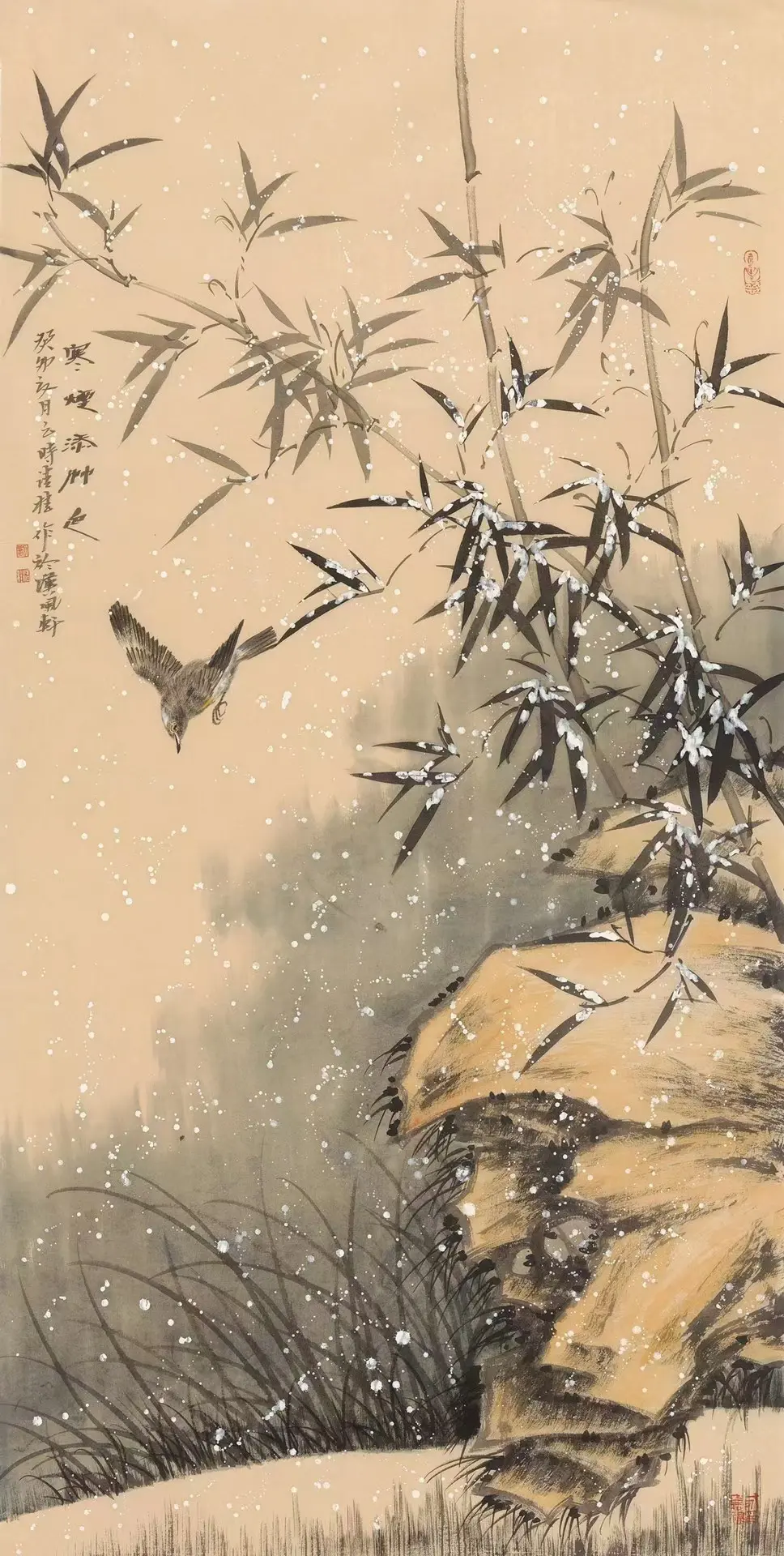 新秀画家刘清桂花鸟国画作品欣赏