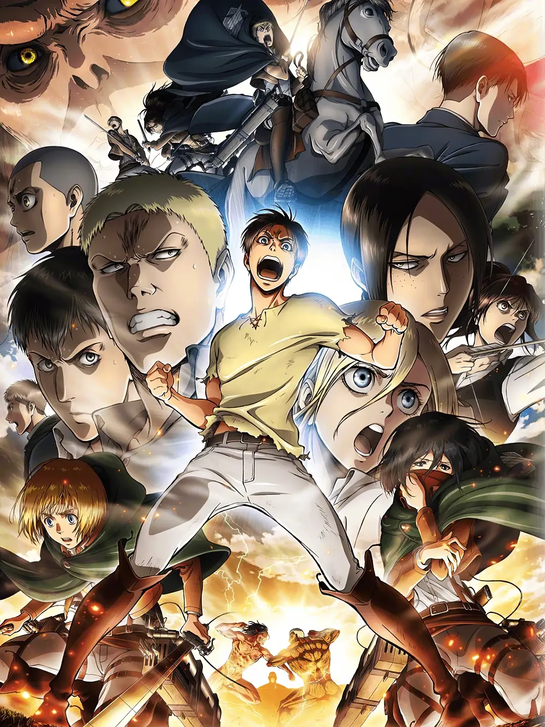 《进击的巨人全系列》官方宣传海报,视觉图