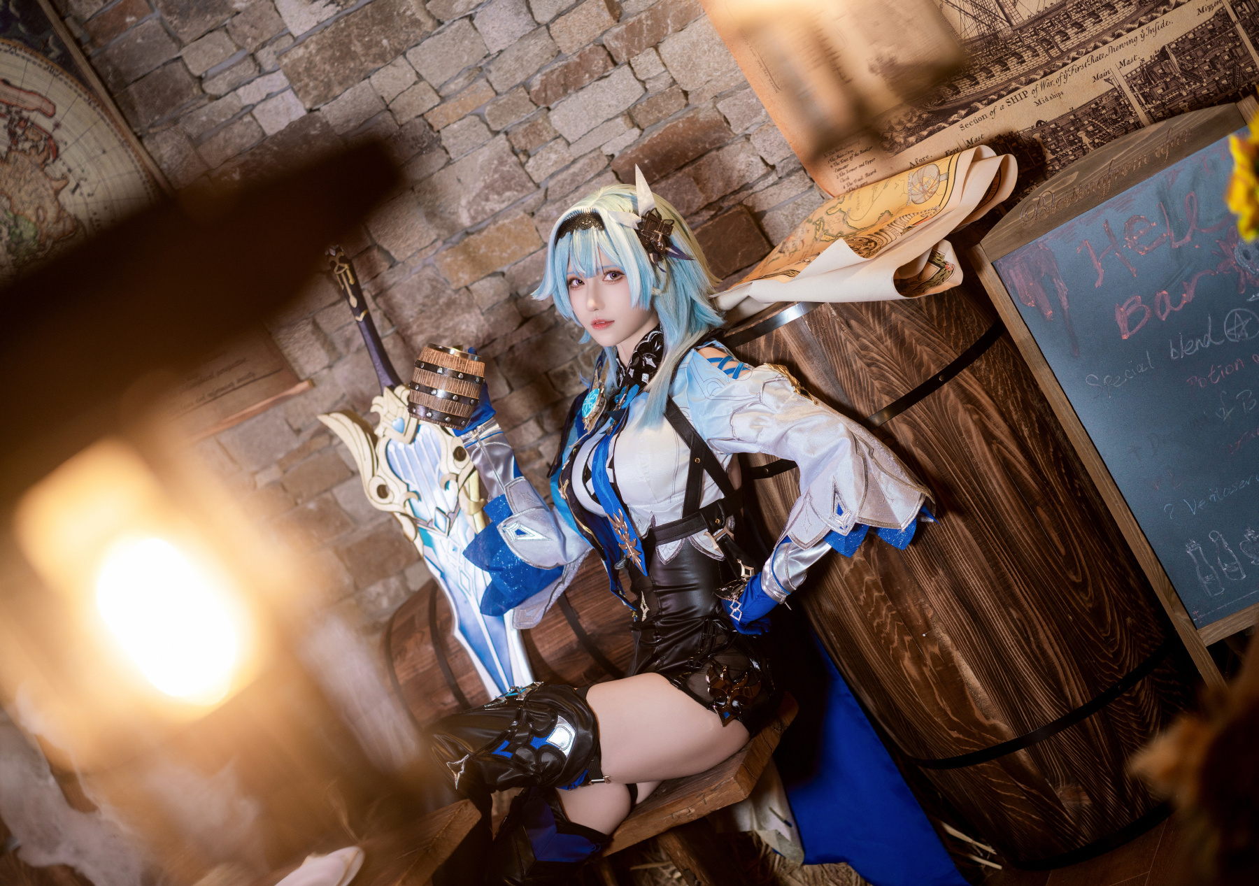 花兮_honoka原神浪花骑士优菈CosPlay8