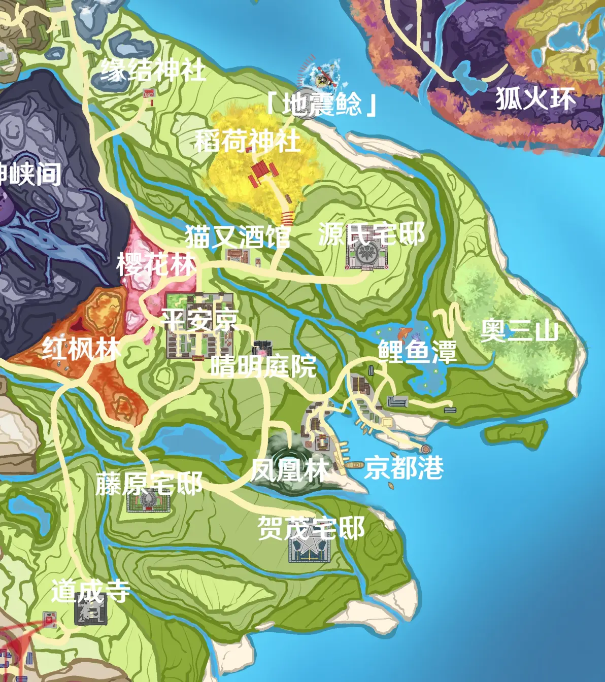 阴阳师二创地图百鬼地理志各区域介绍