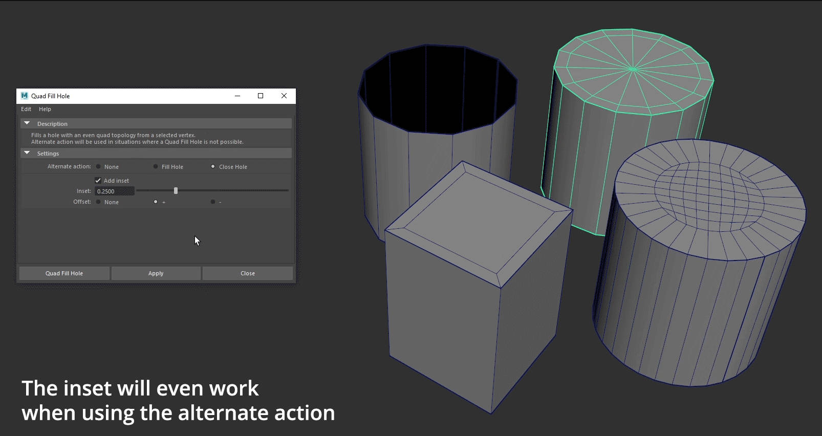 免费分享：自动化解决Maya建模中补洞问题的利器GN Quad Fill Hole 哔哩哔哩