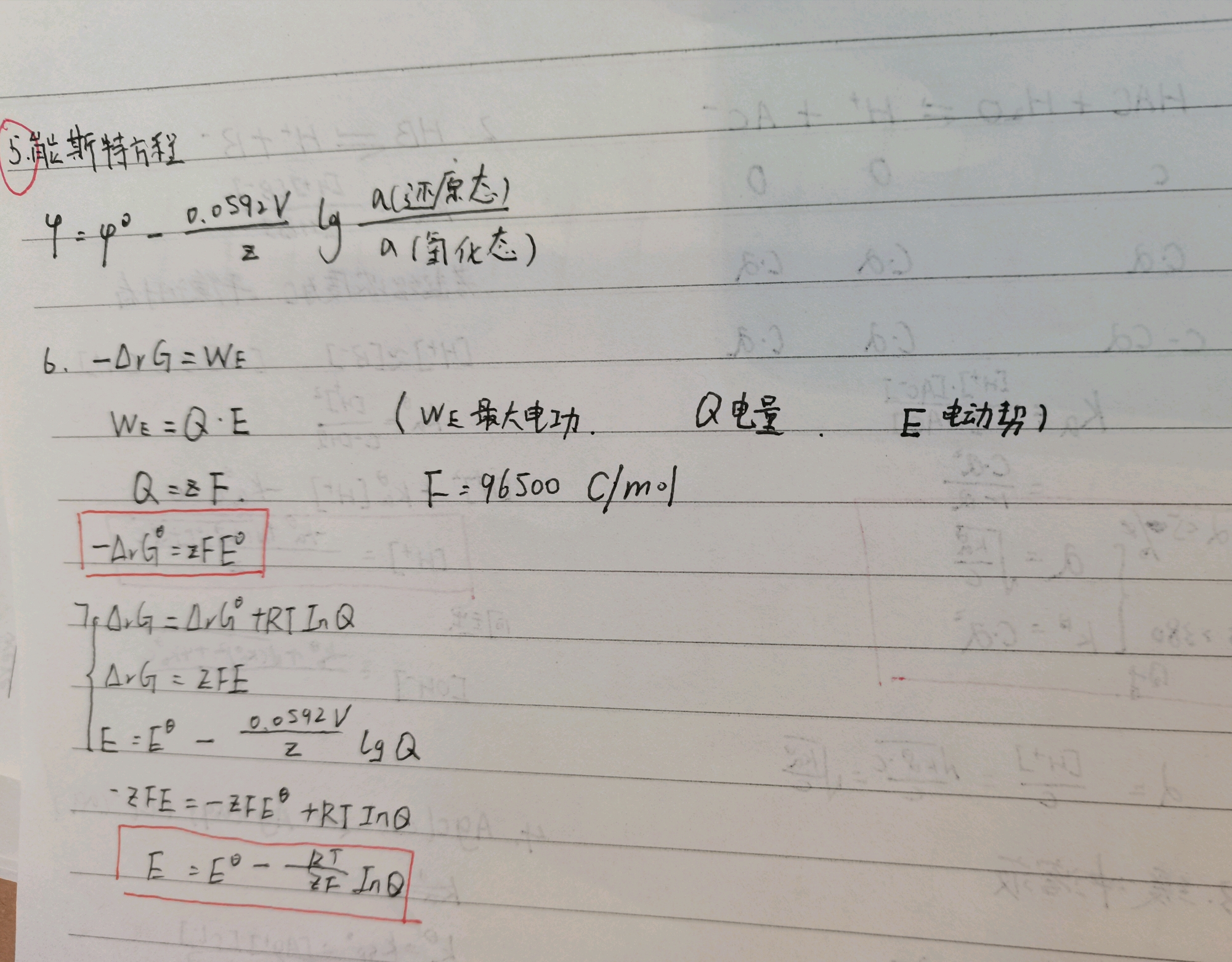 大学化学无机及分析化学笔记整理,(含推导)