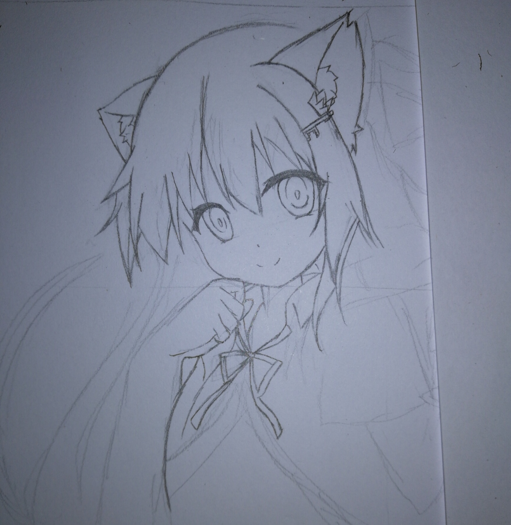 唔,想要一直猫娘暖床吗——教你画一只可爱的猫娘!