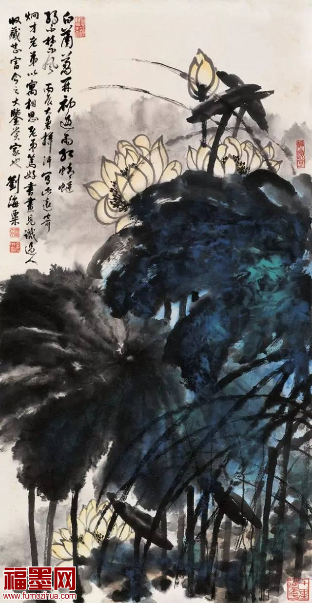 中西合璧和而不同,浅谈20世纪国画大家刘海粟,刘海粟作品欣赏