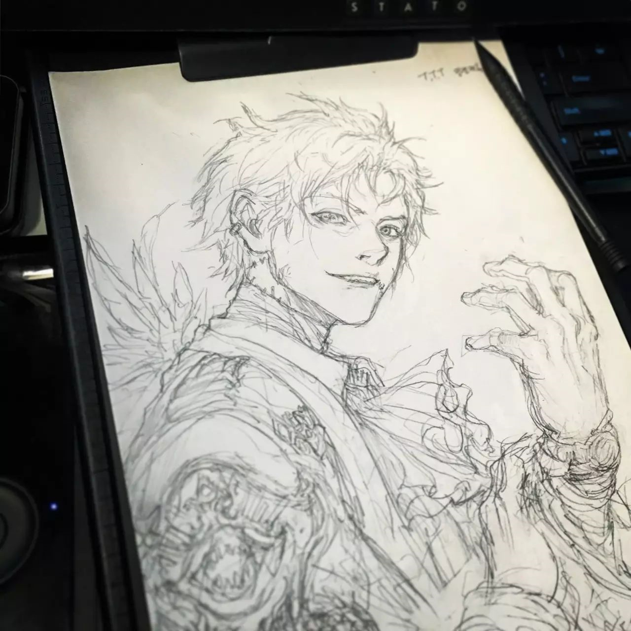 这个手绘线稿大佬笔下线稿细节超强大简直丧心病狂