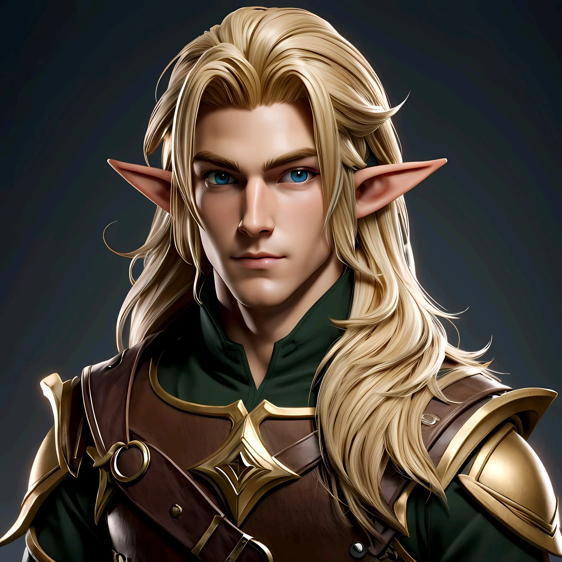 ai绘画,ai画的男性精灵(3d风格).2023年10月17日