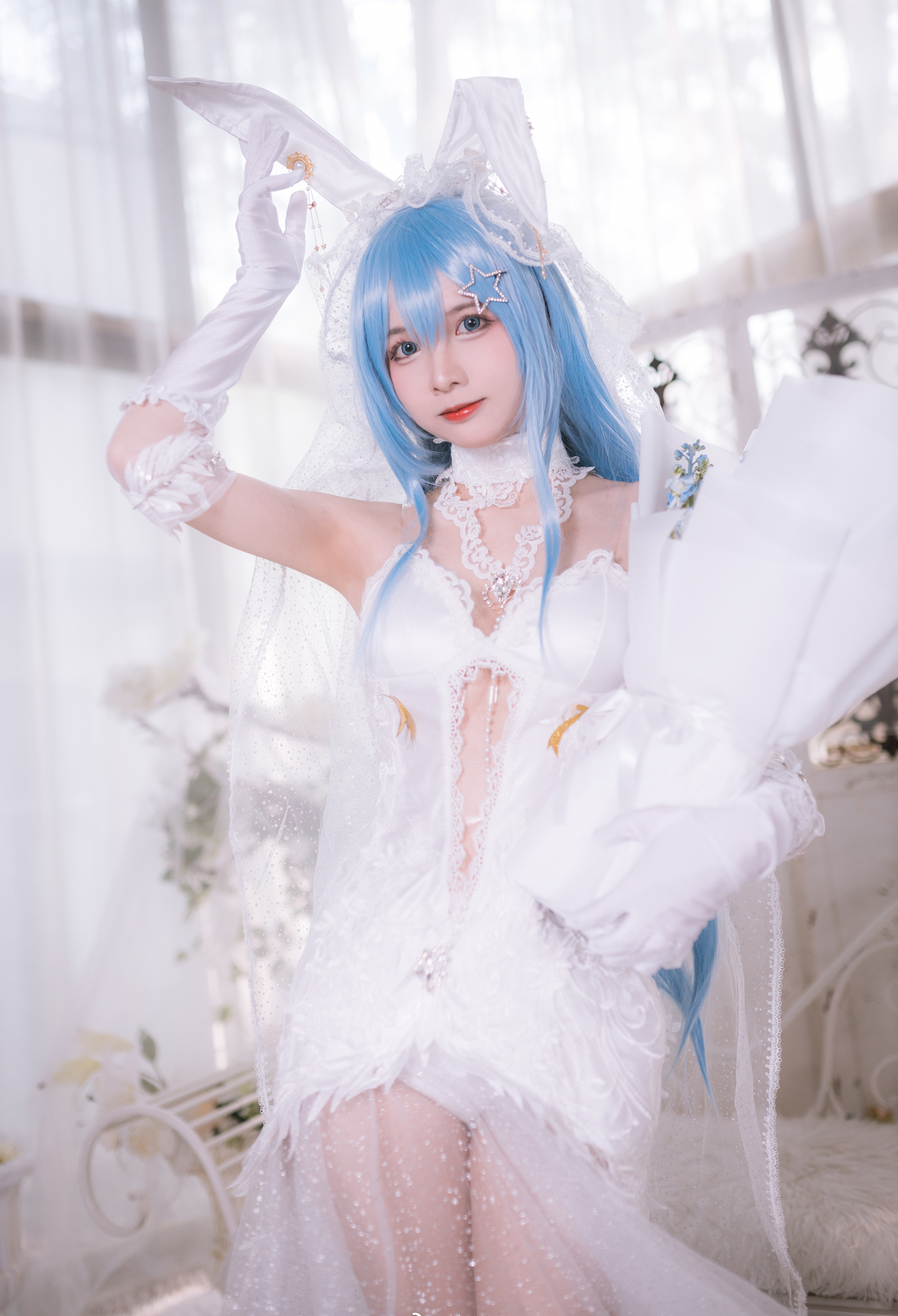 挽希碧蓝航线花园白雪之仪cosplay2