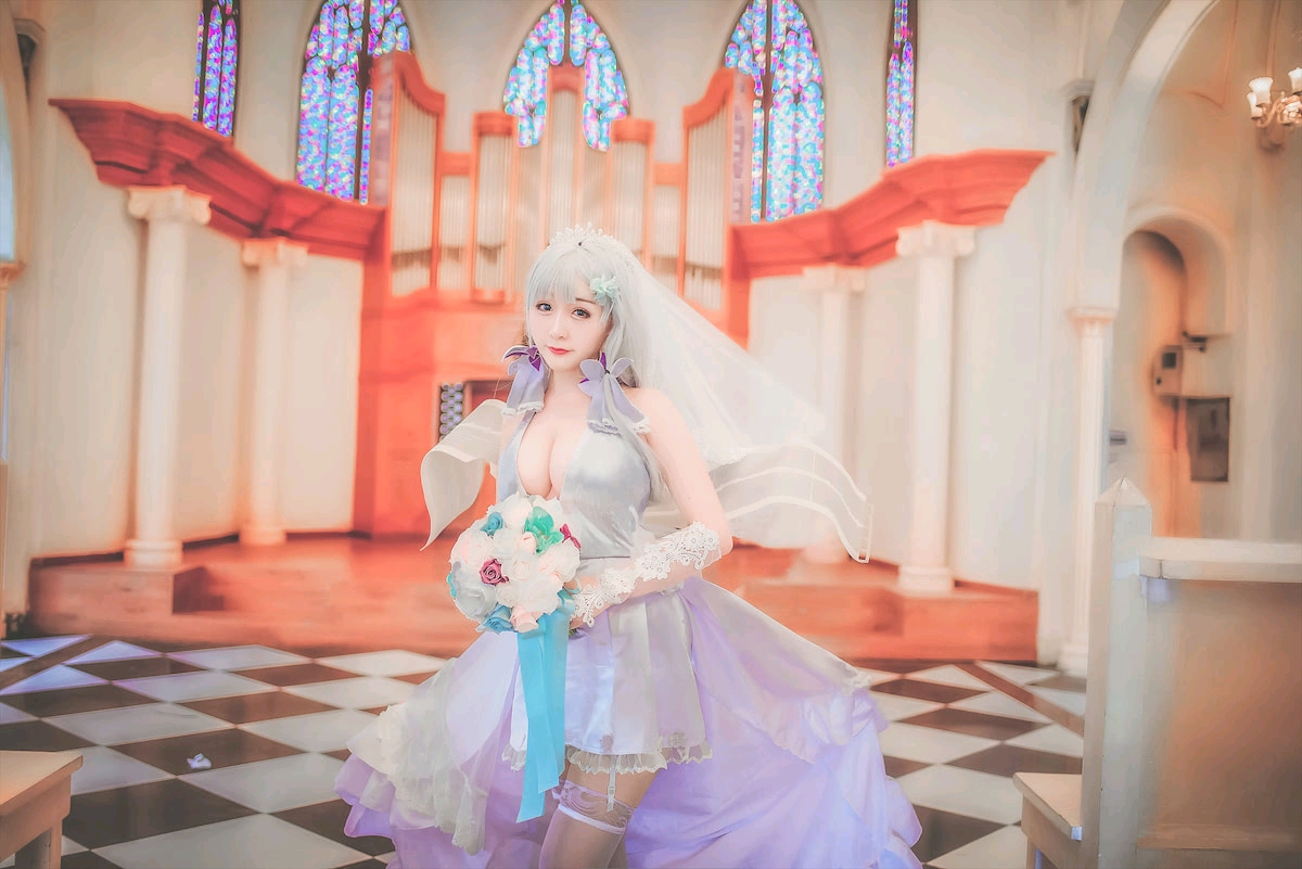 【cosplay】三刀刀miido碧蓝航线光辉花嫁