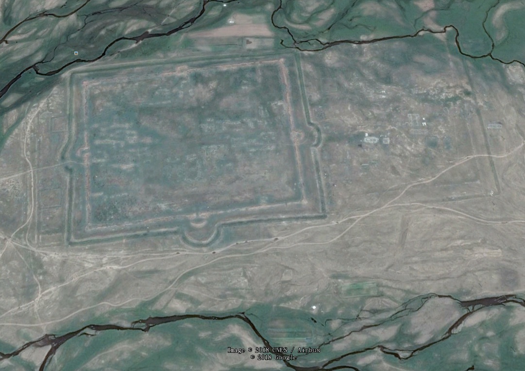 卫星地图下的蒙古(外蒙古)