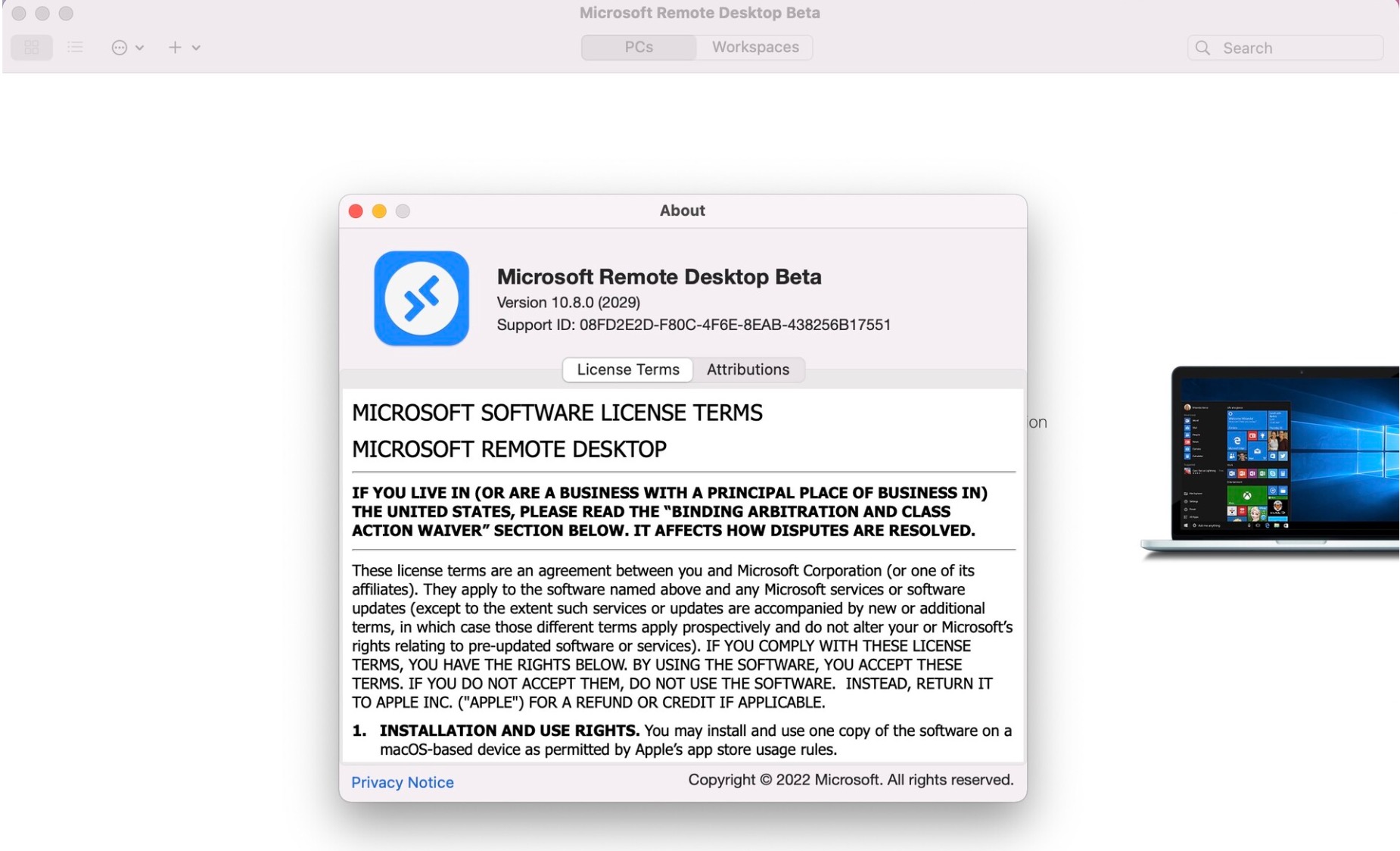 Microsoft remote desktop for mac 10 8 0 2029 