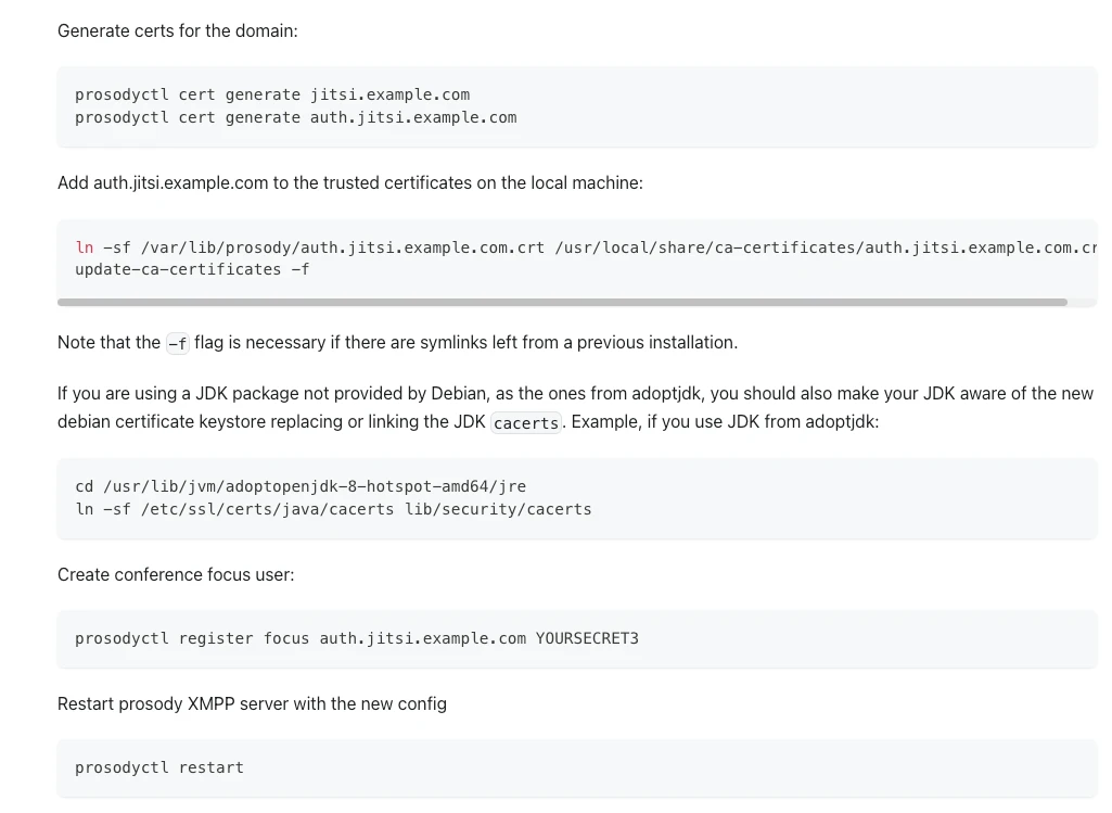 jitsi-no-subject-alternative-dns-name-matching-authfound