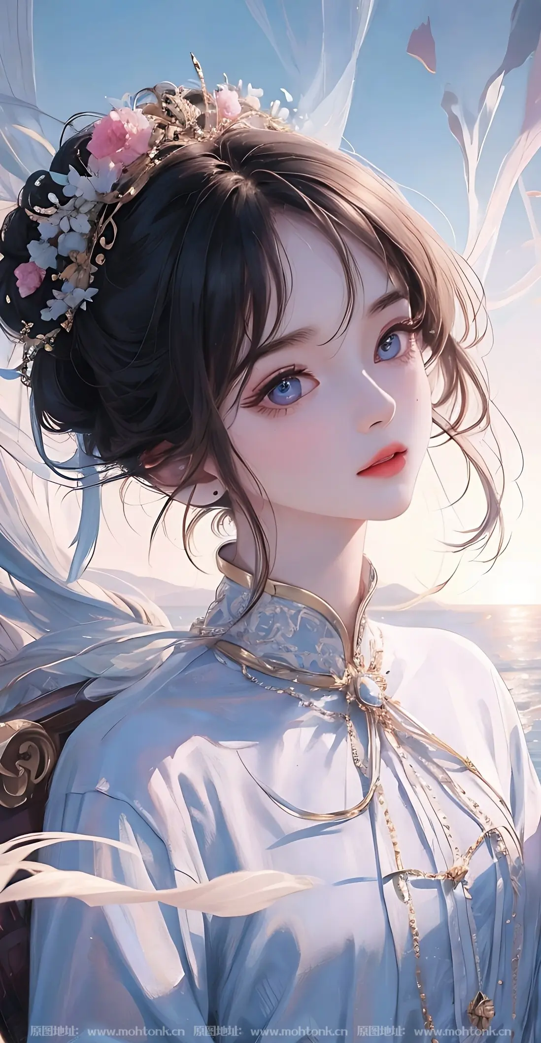 国风美女漫画插画风粉色ai绘画图集动漫卡通二次元手机电脑高清壁纸