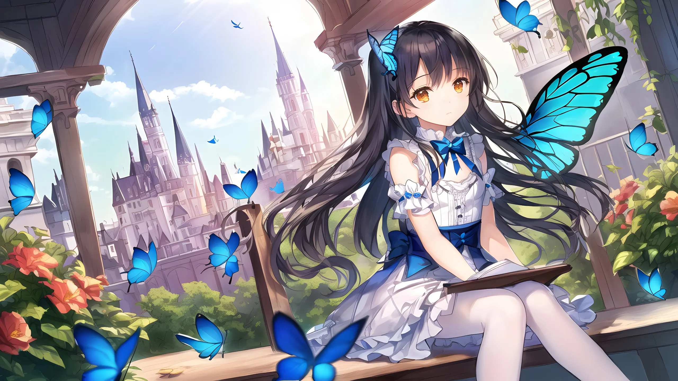 唯美动漫手绘风ai绘画壁纸手机电脑高清壁纸 图集动漫二次元