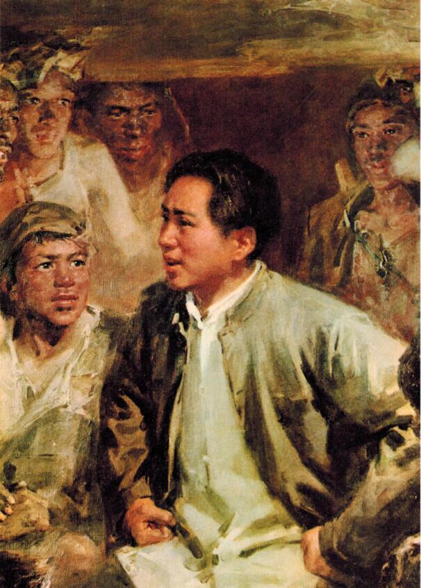 油画《毛主席与安源矿工》 美术大师侯一民创作 国家级藏品 - 哔哩哔哩