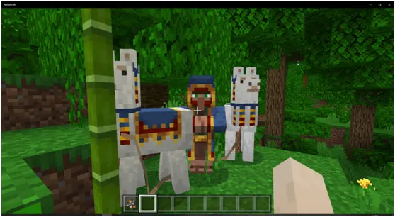 我佛了要在minecraft骑羊驼 哔哩哔哩