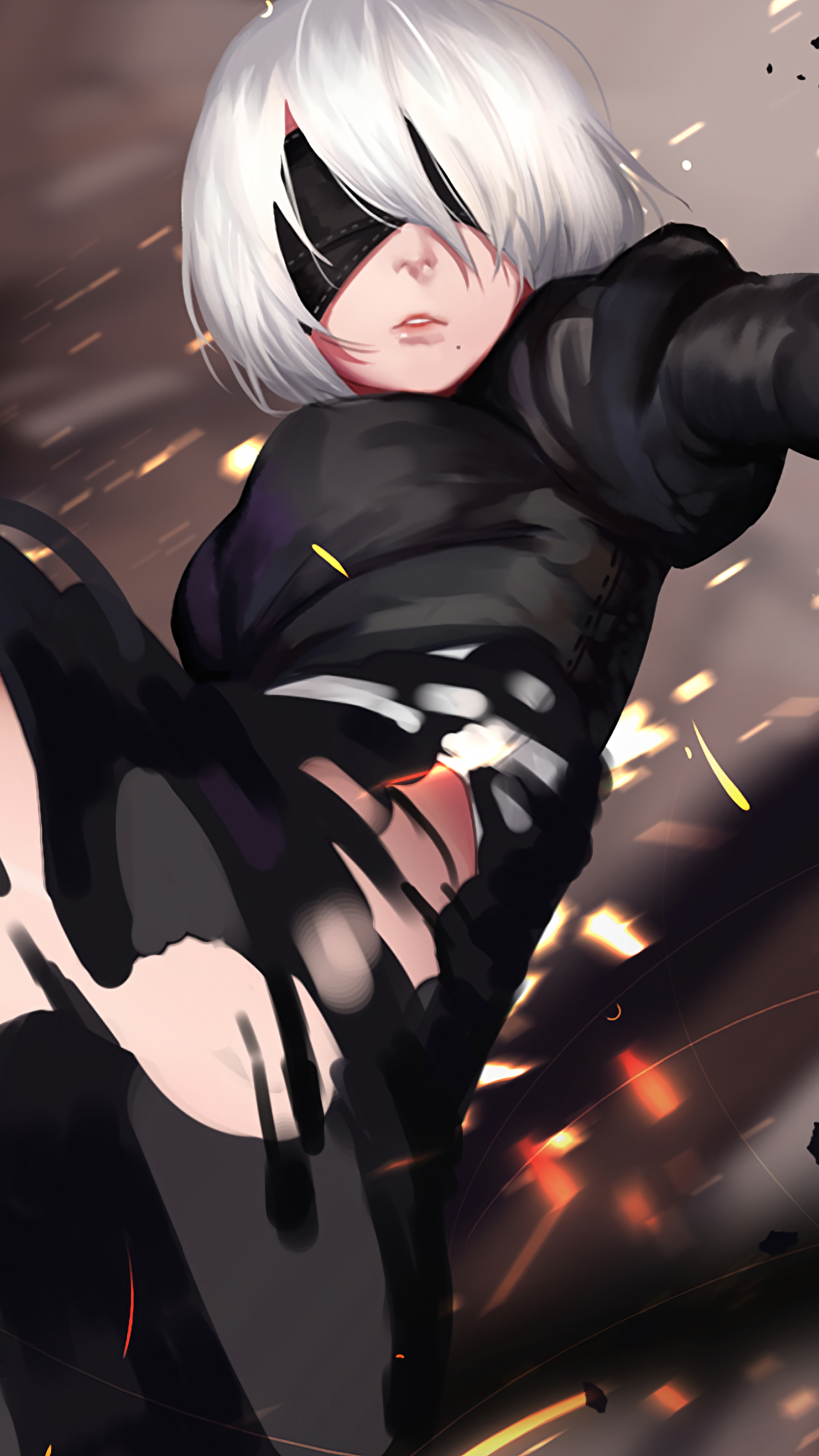 手机高清壁纸裁剪2b诅咒和惩罚的轮回永远的自动处决人偶05