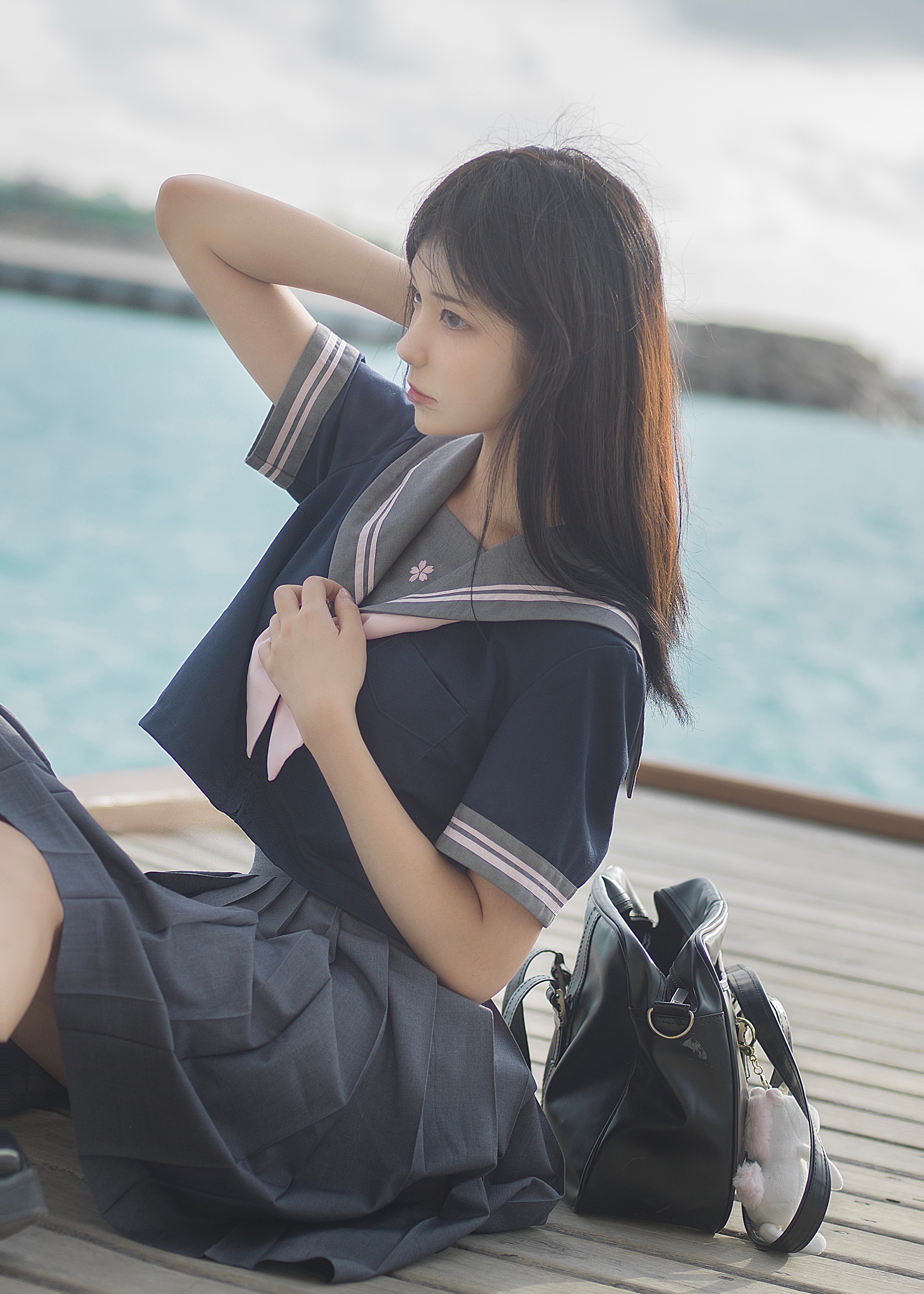 jk蓝让我心动的不止有天上的云还有商场里的泡泡球