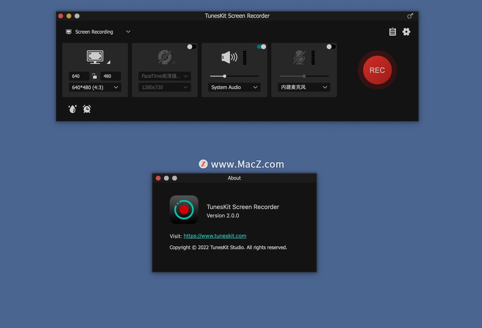 free for mac download TunesKit Screen Recorder 2.4.0.45