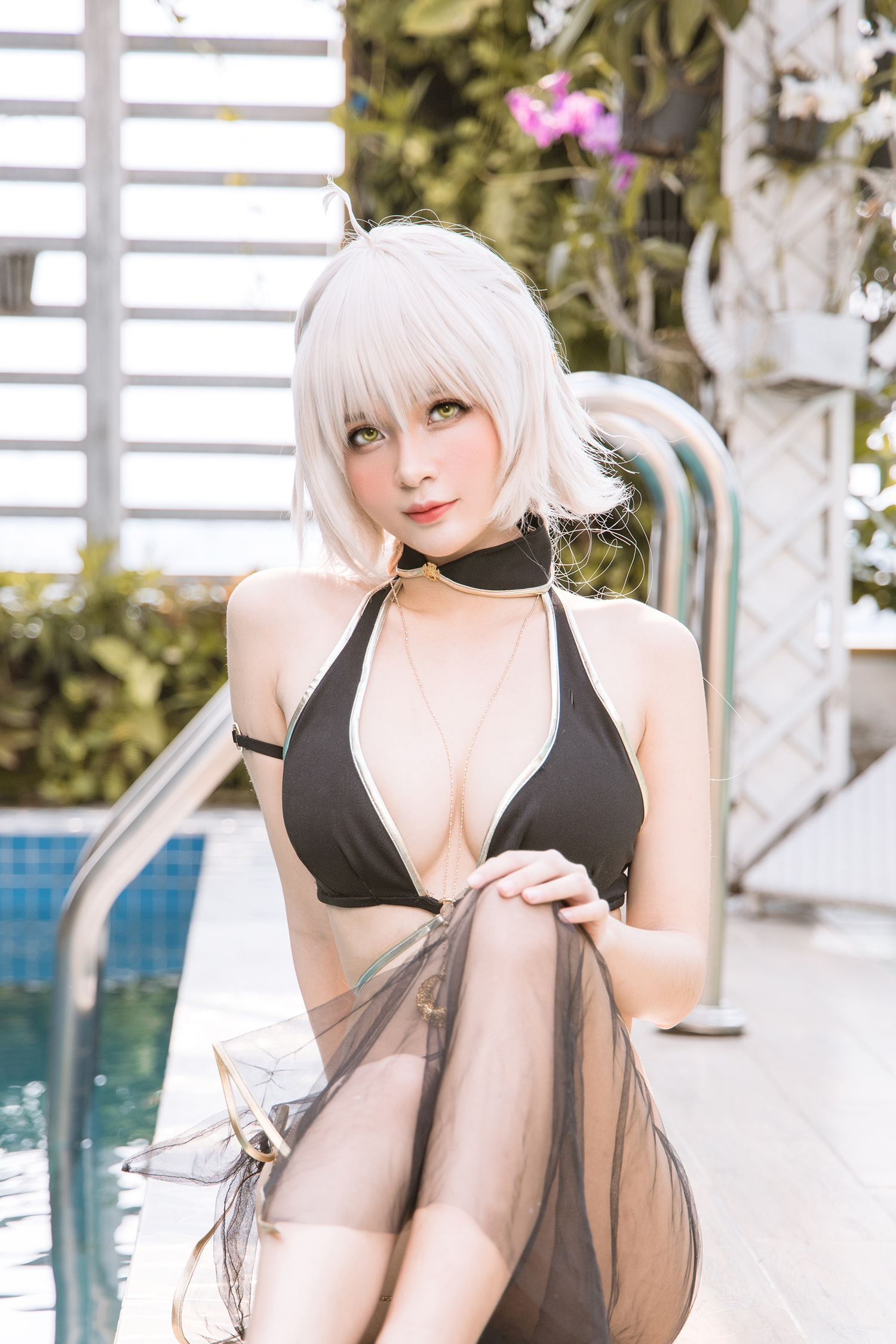 Azami泳装黑贞cosplay7