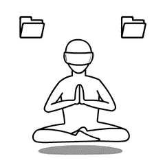 微信原创黑白线条动画表情—倒霉的vr策划人员