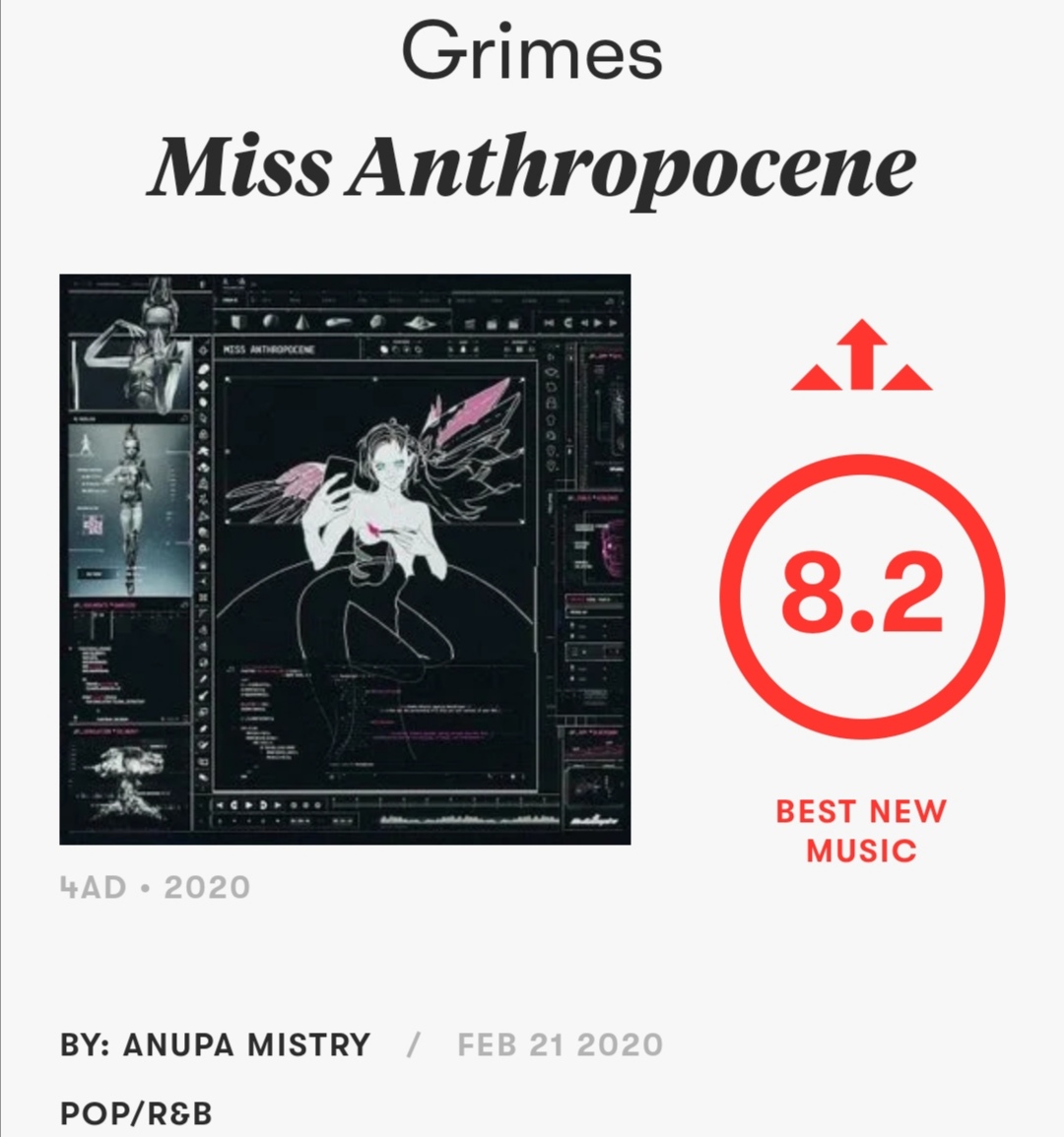 【搬运】【译】叉婊Pitchfork评Grimes 2020年专辑《Miss Anthropocene》 哔哩哔哩
