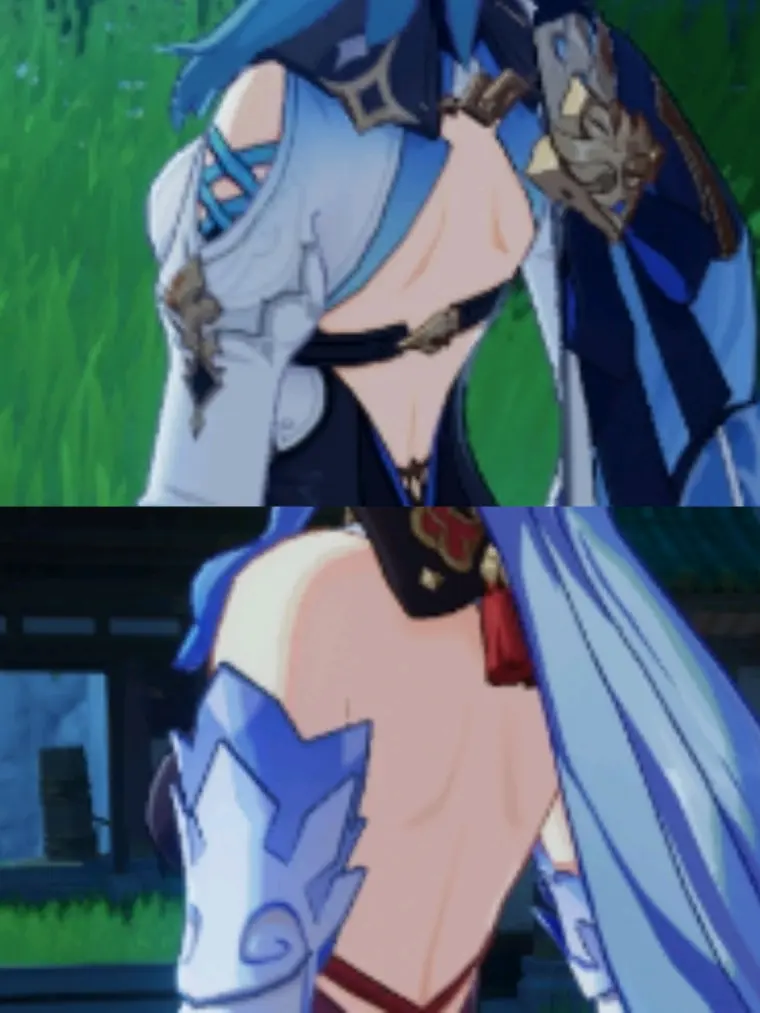 原神 甘雨和优菈在角色服装设计对比 哔哩哔哩