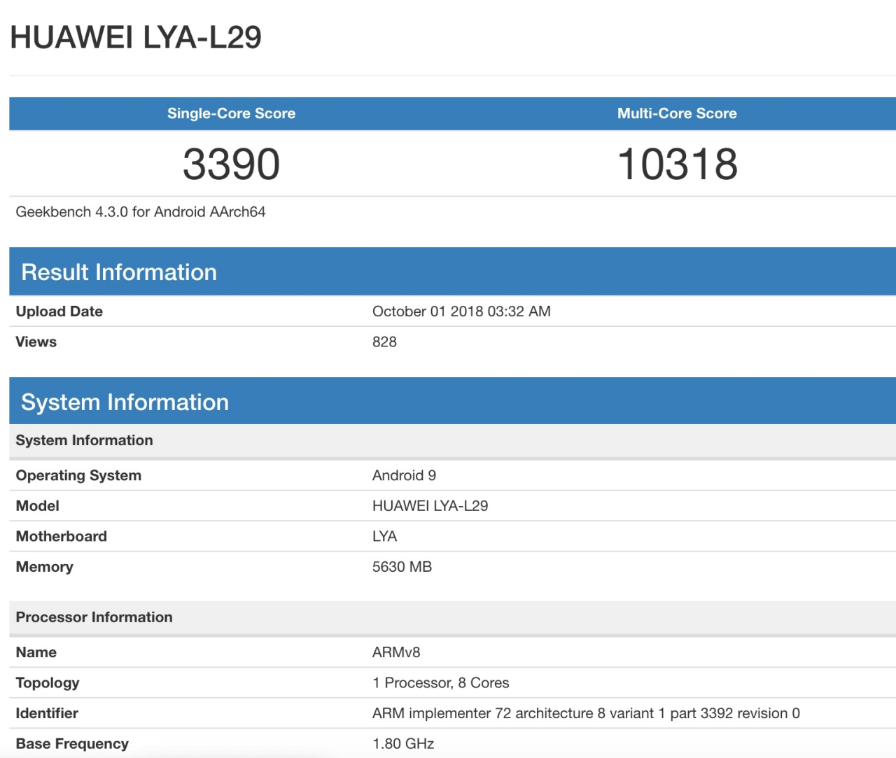 麒麟980geekbench跑分