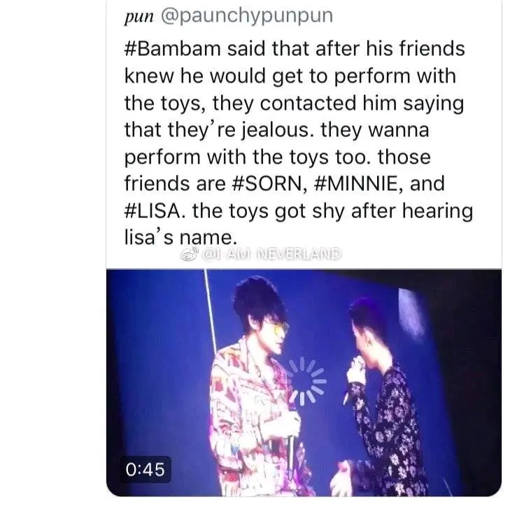 got7的bambam前辈提到minnie 哈哈哈哈泰国务工群