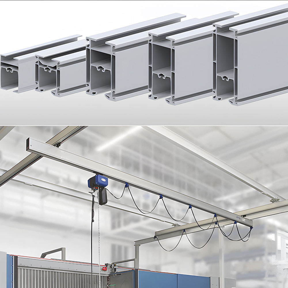 高强度铝合金kbk轨道，规格多样，打造高效起重机！ 哔哩哔哩