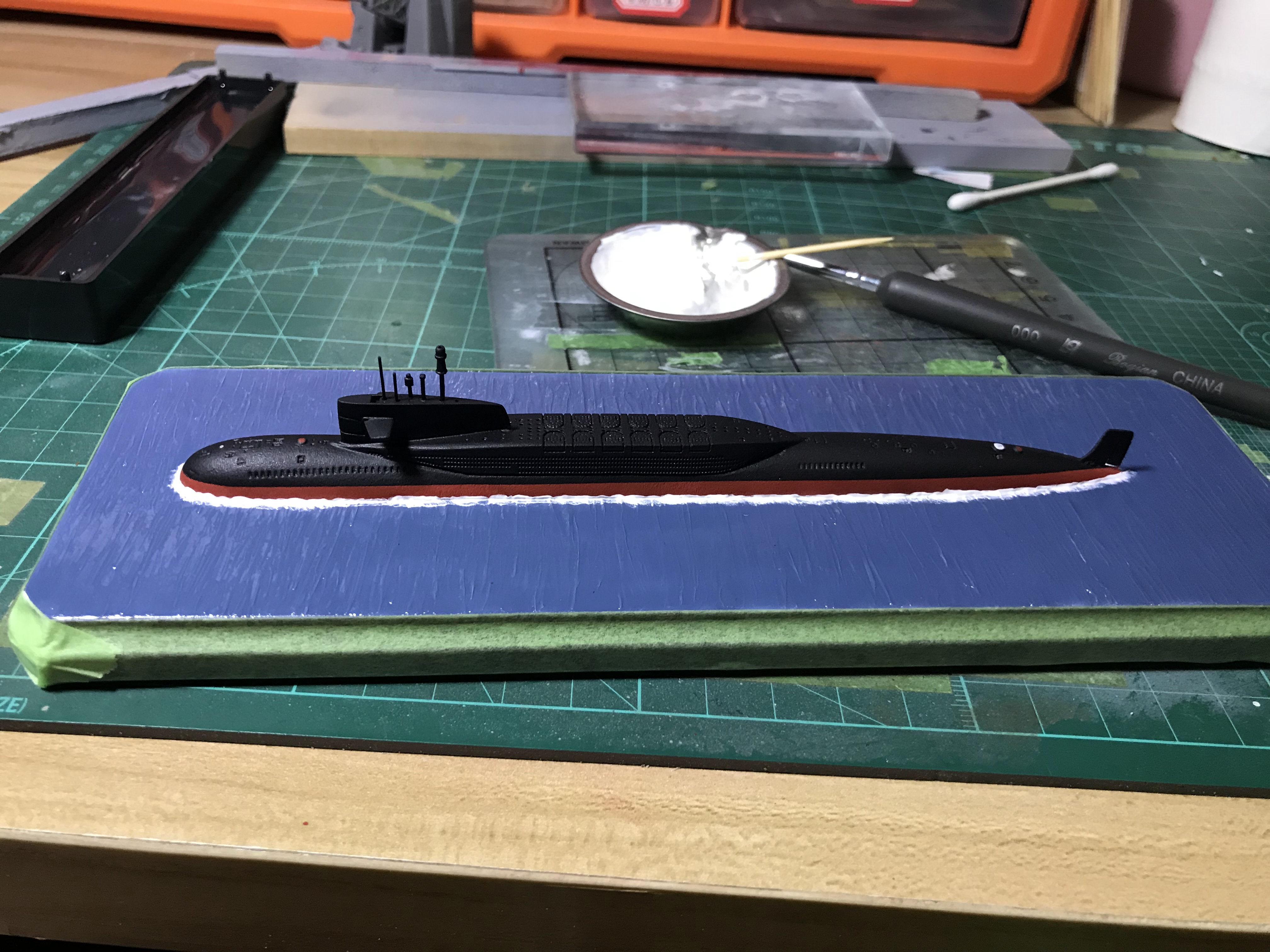 手工船模1700中国海军092型弹道导弹战略核潜艇
