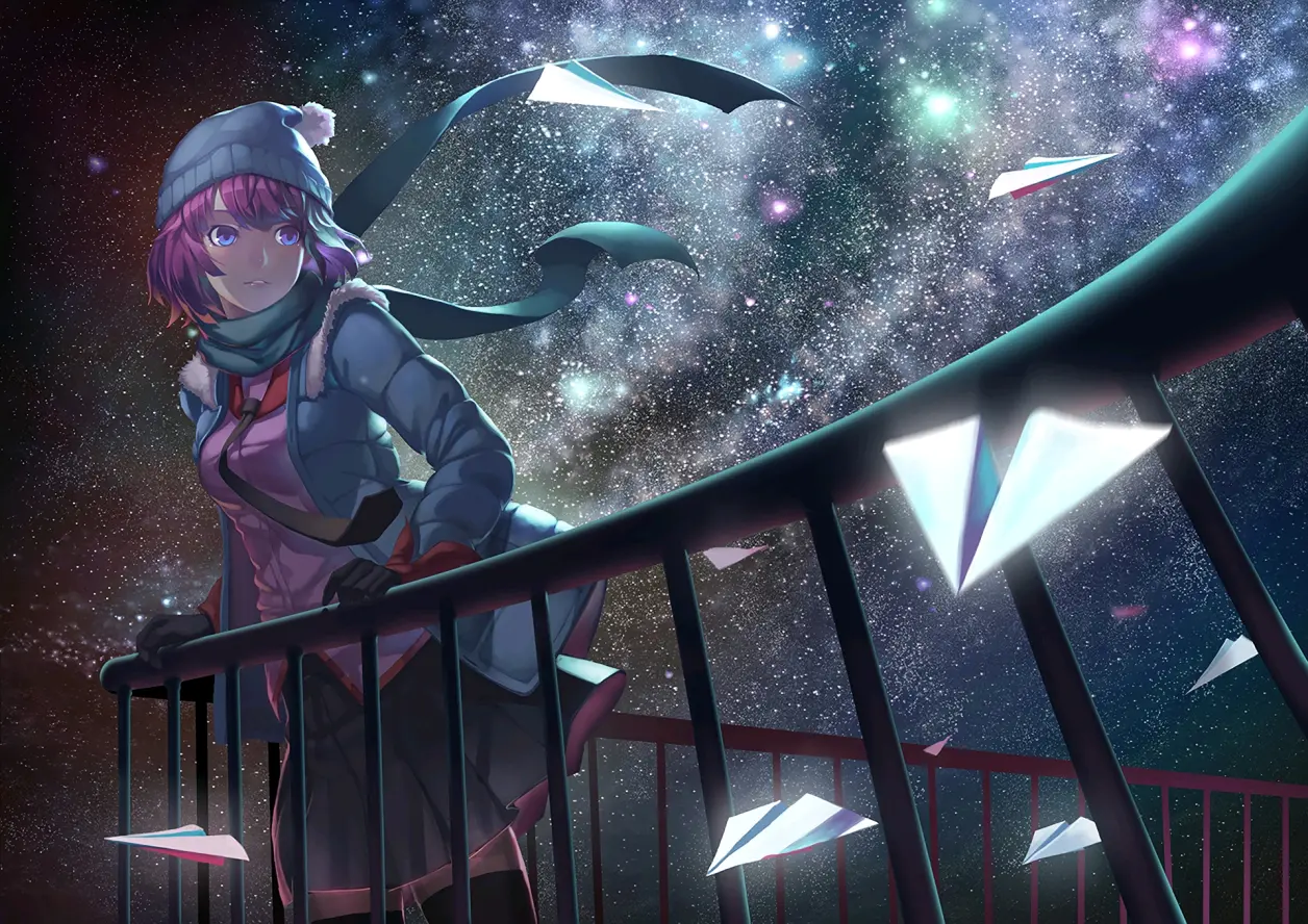 [4k壁纸分享]星空下的少女