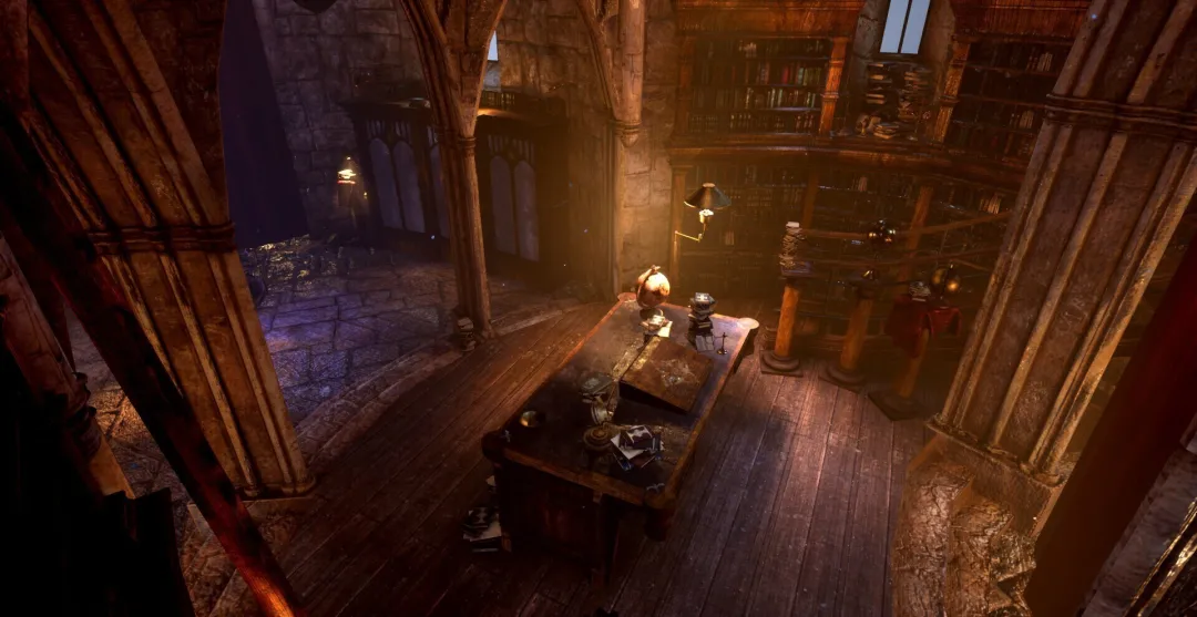 用3ds max打造《哈利波特》的魔法图书馆,氛围超棒! - 哔哩哔哩