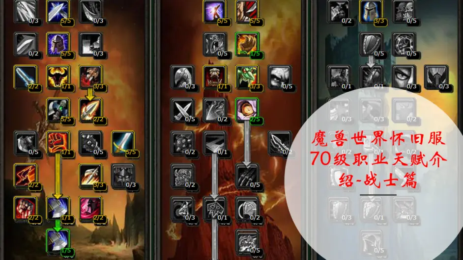 魔兽世界怀旧服 70级职业技能天赋介绍 战士篇 哔哩哔哩
