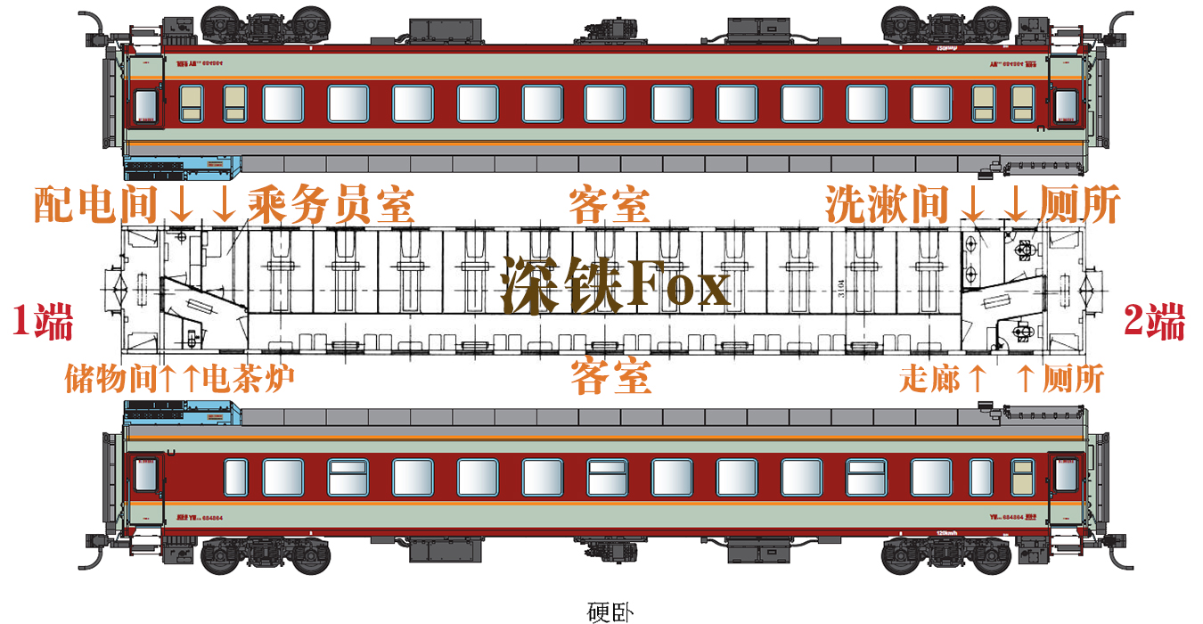 模型n27出品yw25g硬卧广播车车厢评测p2