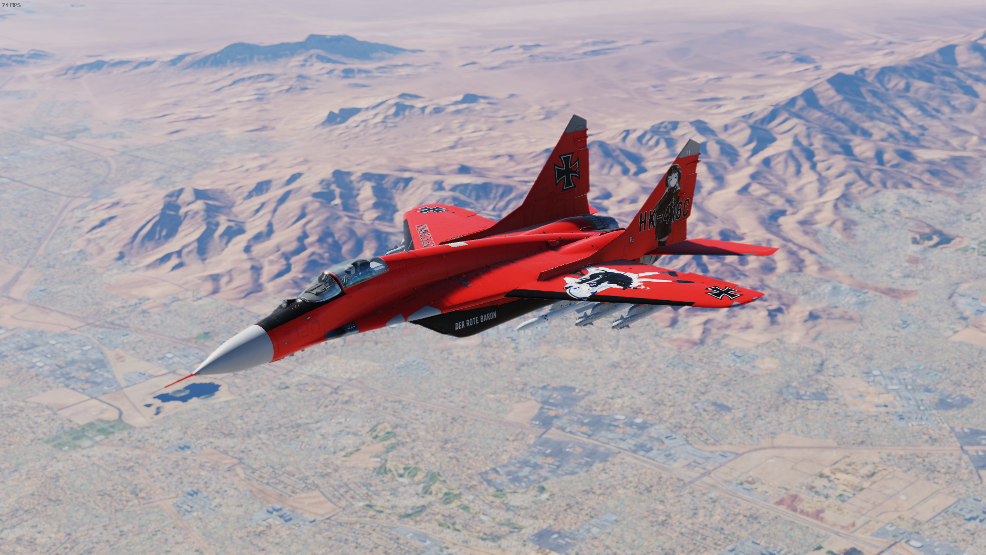 dcs米格29s红男爵hk416涂装