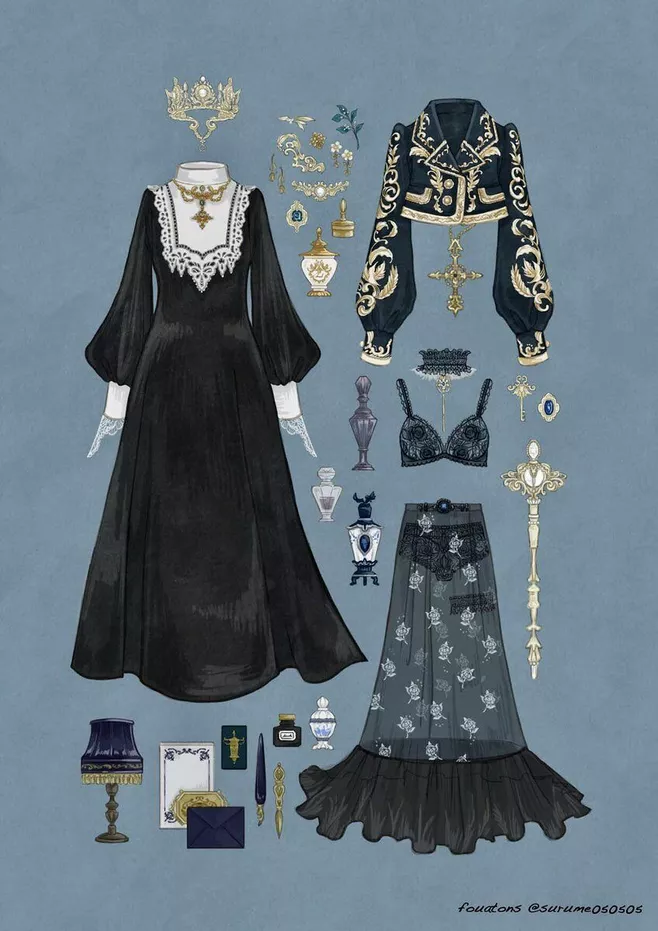 服装配饰素材合集,让你画到眼瞎