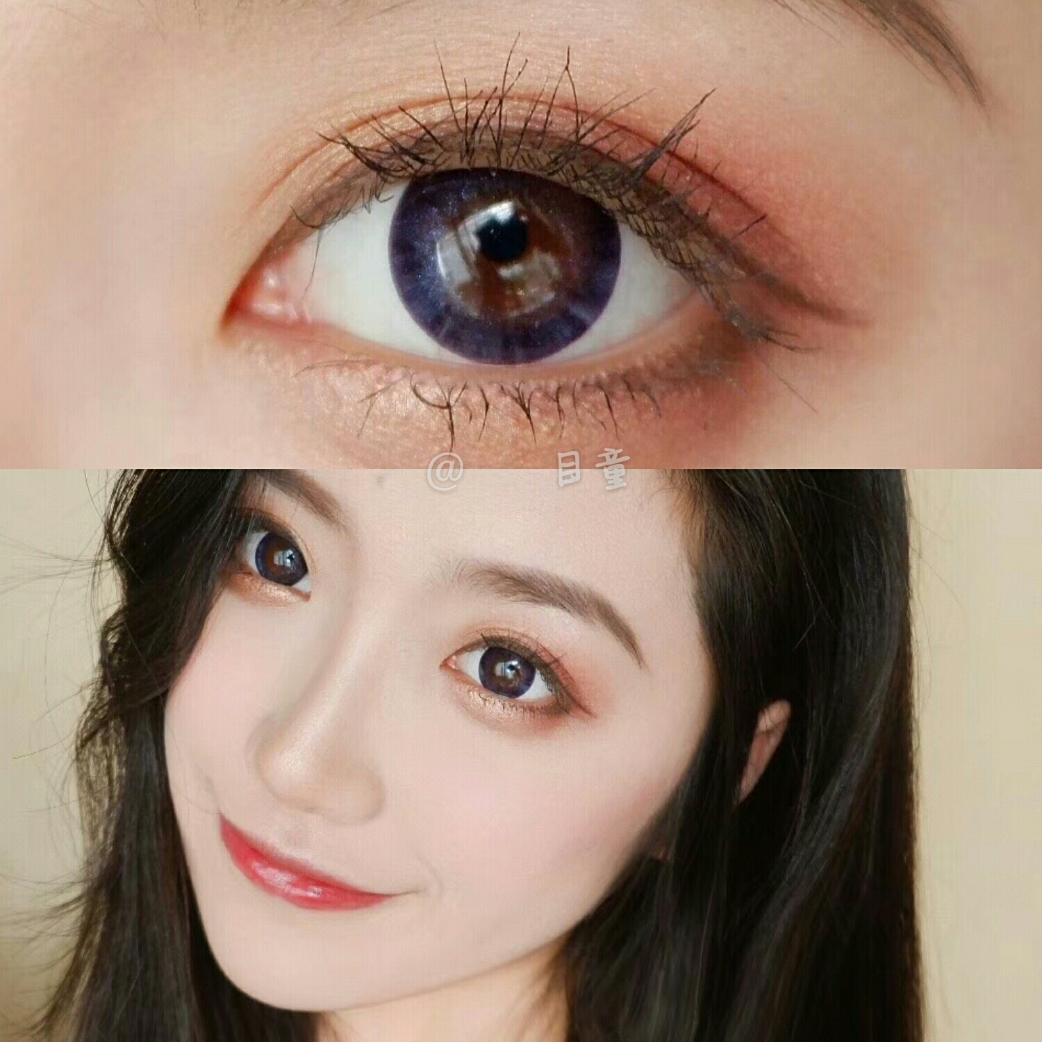 蓝紫蓝紫的!感觉炒鸡仙了～上眼也能和眼珠融合的很好!  bk03  棕 14.