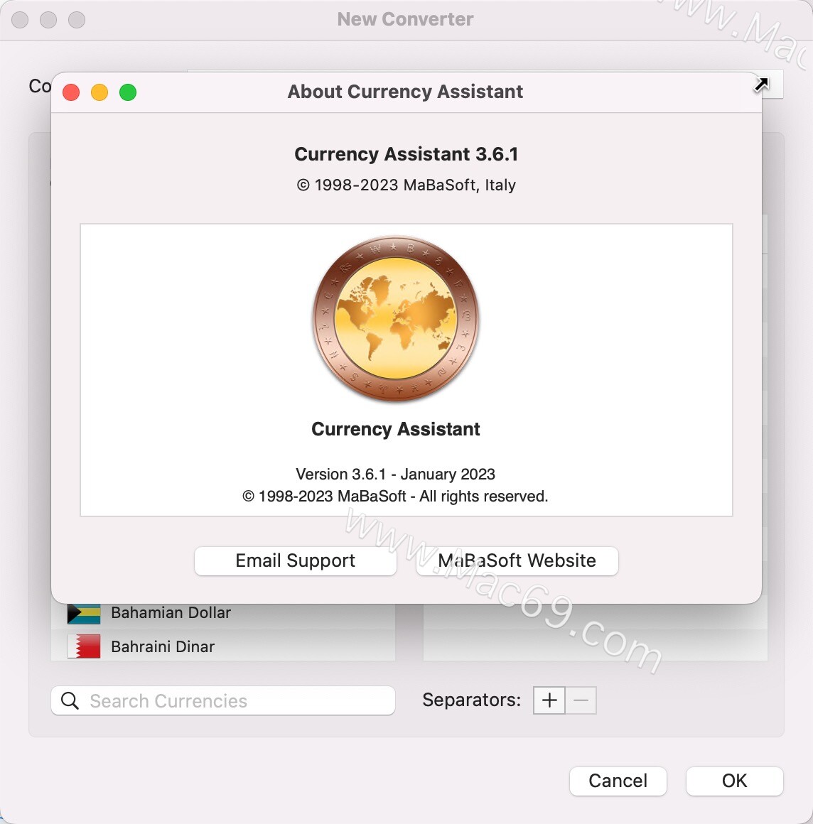 Currency Assistant for Mac(货币兑换汇率计算器) 哔哩哔哩