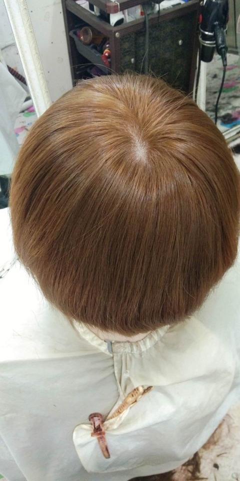 多段发一步到位染亚麻色,不同的底色这样染,绝对无色差